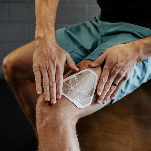 تخفيف الاشارة رقع لاصقة للصحة - رقعة جديدة ريليف قابلة لاعادة الاستخدام لتخفيف الام او العضلات او المفاصل، عبوة متعددة (ابيض 3.5 انش + اكوا 4.5 انش) in Kuwait