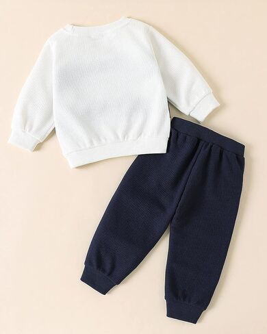 Slylynx Toddler Boy Clothes 3T Boy Outfits 4T Little Boy Clothes Pants Set Fall Winter Kid 2pcs Outfits 3 Year Old Boy Clothing 3-4T Boy Clothe in Kuwait