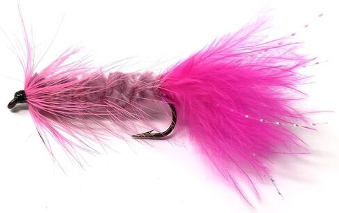 Fly Fishing Flies | Woolly Bugger Flies, 12pc Flies for Fly Fishing | Trout Flies and Bass Flies | 4 Size Fly Fishing Assortment | Streamer Flies in Saudi Arabia