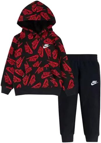 Nike Futura Toss Allover Print Fleece Hoodie and Jogger Baby Boys Clothing Set in Saudi Arabia