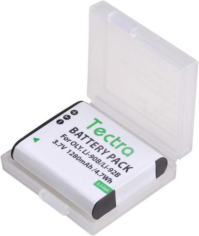 تيكترا 3 عبوات Li-90B Li-92B بطارية + شاحن لأوليمبوس تاف TG-6، TG-5، TG-Tracker، SH-1، SH-2، SP-100 IHS، Tough TG-1 iHS، TG-2 آي إتش إس، TG-3، TG-4، SH50 آي إتش إس، SH60، XZ-2 آي إتش إس in Kuwait