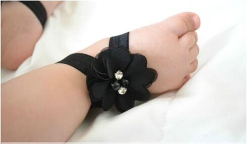 Baby Girl Foot Flower + Headband, Green, Whole: approx. 8 x 5.5cm/ 3.14" x 2.16" in Saudi Arabia