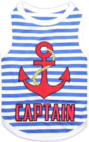 Parisian Pet Captain Tee Dog Clothes Tee T-Shirt, L in Saudi Arabia