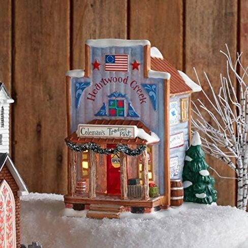 Department 56 New England Village Jim Shore Coleman's Trading Post Lit Building, 6.5 Inch, Multicolor in Saudi Arabia