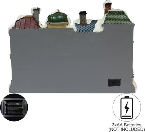 MOMENTS IN TIME 8.7“H Plastic 1929 Village with LED Light and Music in Saudi Arabia