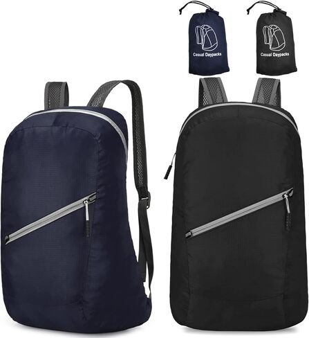 حقيبة ظهر BELEFU صغيرة قابلة للتعبئة، قطعتين، قابلة للطي، خفيفة الوزن للمشي لمسافات طويلة والتخييم والسفر للرجال والنساء، حقيبة نهارية محمولة خفيفة الوزن (اللون 2) in Kuwait
