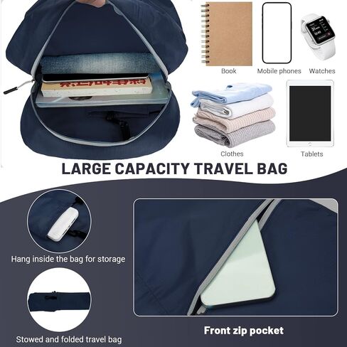 حقيبة ظهر BELEFU صغيرة قابلة للتعبئة، قطعتين، قابلة للطي، خفيفة الوزن للمشي لمسافات طويلة والتخييم والسفر للرجال والنساء، حقيبة نهارية محمولة خفيفة الوزن (اللون 2) in Kuwait