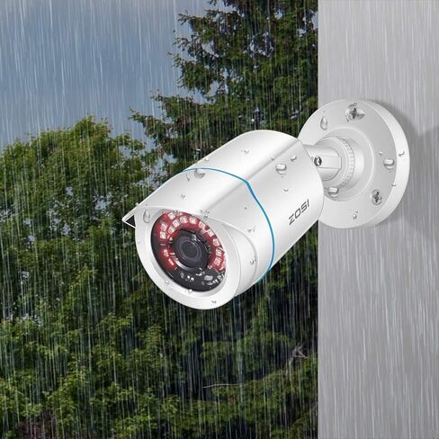 ZOSI 4 Pack 2MP 1080p HD-TVI كاميرا مراقبة منزلية 1920TVL، رؤية ليلية 80 قدم، مقاومة للطقس خارج المنزل في الهواء الطلق كاميرا مراقبة CCTV رصاصة (متجددة) in Kuwait