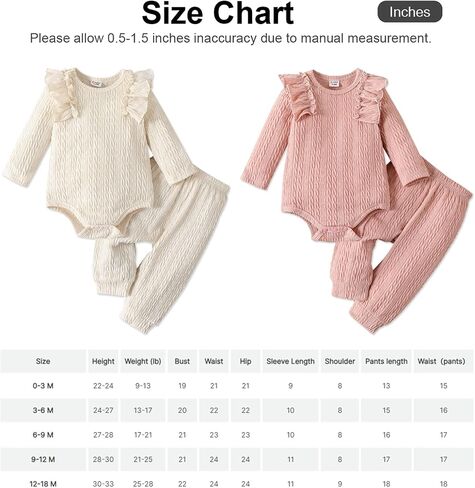 PATPAT Newborn Baby Girl Clothes Set Solid Color Long Sleeves Infant Toddler Fall Outfits Romper and Pants Set in Saudi Arabia