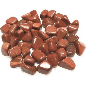 Zentron Crystal Collection: Tumbled Goldstone in Velvet Bag- Large 1" Pieces (1/2 Pound)