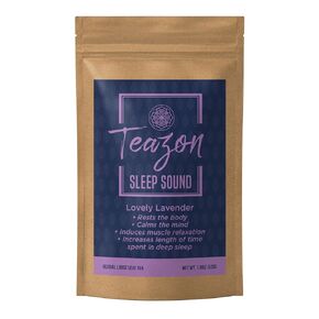Sleep Sound Lovely Lavender Teazon Loose Leaf Tea | USA Formula | Deep Body Rest Calms Mind and Relaxes Muscles Healing DNA Athletic Workout Recovery | Resealable Bag 20 servings (1.8 oz) in Saudi Arabia