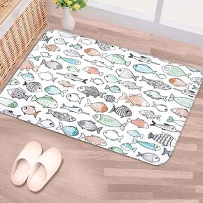 RosieLily Bathroom Rug, Mermaid Bathroom Rug, Pink Purple Blue Mermaid Scales Bath Mat 16 x 24 Inches, Comfortable,Soft, Absorbent, Machine Wash, Non-Slip,Easy to Dry for Bathroom Floor Rug in Kuwait