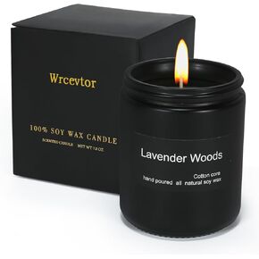 Scented Candle for Home Scented,Spring Candles,Black Jar Candle,Natural Soy Wax,Long Lasting Burn Candles,Holiday Candle,for Men & Women Candles Gifts,7oz 50Hour Burn (Cedar, 7OZ, Black) in Saudi Arabia