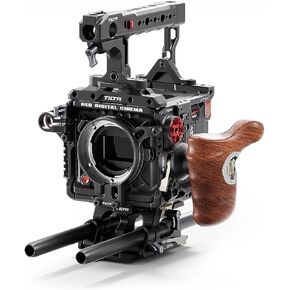 Camera Cage Compatible with RED Komodo-X Basic Kit – Black | Mount Accessories | Foldable TOP Handle | Lens Adapter Support | Wooden Handle | LWS BASEPLATE |TA-T53-A-B in Kuwait
