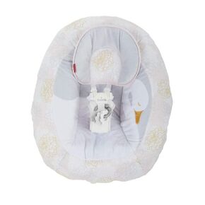 قطع غيار Ele Toys لـ Fisher-Price Cradle 'n Swing - 2 في 1 ديلوكس ماي سويت سوان FLG86 - وسادة مقعد بديلة مع مسند للرأس - زهور وردية ورمادية وبجعة، 15.0 أونصة in Kuwait
