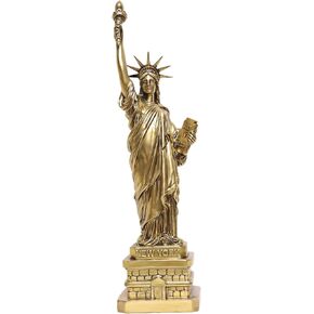 SAINWORDS Statue of Liberty Figurine Decorations New York City Souvenirs Gifts Modern Home Decor for Living Room Book Shelf Cabinets Table Ornaments Outdoor Garden Sculpture（C - Green, 10.3 inch）
