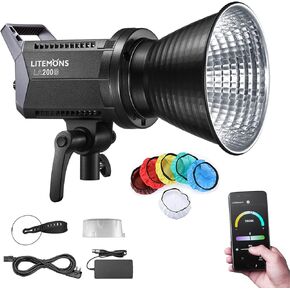 Godox LA200D/200Bi، ضوء نهاري/ثنائي اللون، ضوء فيديو CRI 96+، TLCI 97+ FX تأثيرات، يدعم تطبيق Godox Light من أجل يوتيبور، الشرائط المباشرة، صانعي الفيديو، المنتجين التجاريين (LA200D) in Saudi Arabia