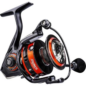 RUNCL Spinning Fishing Reel Rushmore - 6.2: 1 بكرة صيد عالية السرعة، 9+1 محمية من الفولاذ المقاوم للصدأ BB، 28.5 رطل أقصى سحب من ألياف الكربون، بكرة جاهزة للجديلة، مقاس 2000-5000 لصيد الأسماك بسلاسة in Kuwait