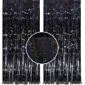 Sparkle and Bling Silvery Tinsel Curtain Party Streamers - Streamers Party Decorations for Birthday Graduation Wedding Party Streamers. in Kuwait