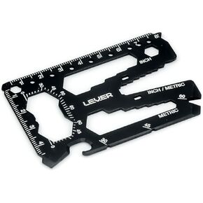 Lever Gear Toolcard Pro - 40 in 1 Credit Card Multitool. Slim, Minimalist Survival Card Wallet Tool Card. TSA Approved Multitool Card Pocket Tool. (Silver) in Kuwait