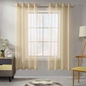 Baby Blue Sheer Curtains 84 Inch Length Set 2 Panels For Bedroom Faux Linen Sheer Drapes Solid Luxury Grommet Light Blue Textured Sheer Curtains For Living Room Basement Windows 52 X84 Inches Long in Kuwait