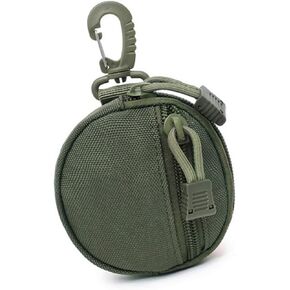 iRIIRIO 1 قطعة محفظة النقود المعدنية سلسلة المفاتيح المهنية الحقيبة مولي ملحق للرجال صغيرة مستديرة عملة حامل الحقيبة المحفظة EDC الحقيبة سماعة رأس لاسلكية حزمة أكياس المعدات العسكرية in Kuwait