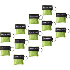 JTKENS 100PCS CPR Face Shield CPR Keychain CPR Emergency Barrier with One-Way Valve Breathing Barrier for First Aid Training AED Training in Kuwait