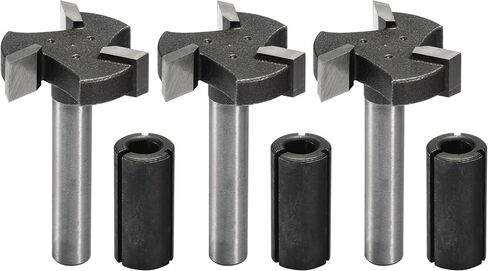 Genmitsu 3pcs 3-Flute CNC Spoilboard Surfacing Router Bits, 1/4'' Shank, 0.94'' Cutting Diameter, Slab Flattening Router Bits for Wood Working, RB03A in Saudi Arabia
