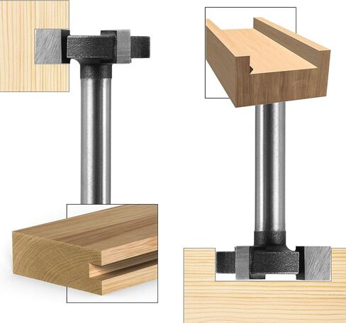 Genmitsu 3pcs 3-Flute CNC Spoilboard Surfacing Router Bits, 1/4'' Shank, 0.94'' Cutting Diameter, Slab Flattening Router Bits for Wood Working, RB03A in Saudi Arabia