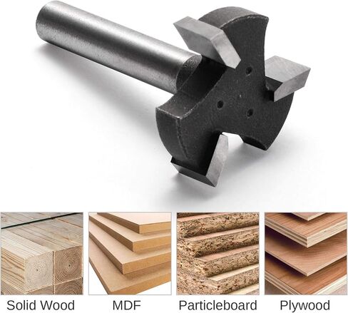 Genmitsu 3pcs 3-Flute CNC Spoilboard Surfacing Router Bits, 1/4'' Shank, 0.94'' Cutting Diameter, Slab Flattening Router Bits for Wood Working, RB03A in Saudi Arabia
