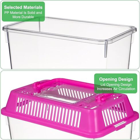 4 قطع من خزان السلاحف لحوض السمك والسلاحف والزواحف البلاستيكية مع غطاء يمنع السلحفاة من التسلق والهروب من سييو in Kuwait