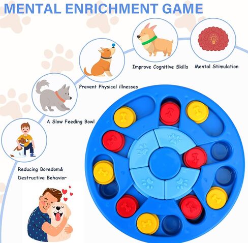 WINGPET Dog Puzzle Toys, Interactive Dog Toys for Puppy, Dogs Food Puzzle Feeder Toys for IQ Training & Mental Enrichment, Treat Dispenser for Dogs Training Funny Feeding in Kuwait