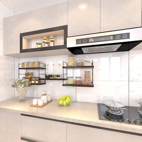 Floating Wall Shelves, Wooden partitions,Wall-Mounted Storage Rack, Various Combinations can be Adjusted, Suitable for Bedroom, Living Room, Office, or Any Other Space it Might fit (Black) in Saudi Arabia
