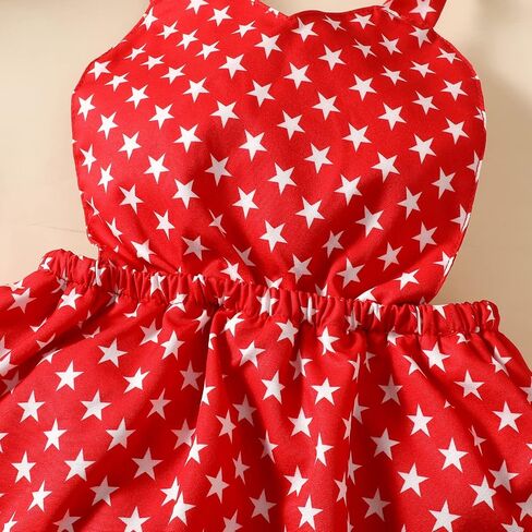 Magic Park Infant 4th of July Romper Dress Baby Girl Independence Day Outfit Toddler Patriotic Clothes America Flag Clothing in Saudi Arabia