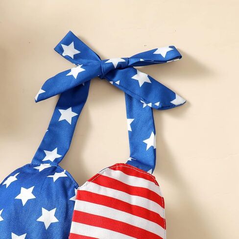 Magic Park Infant 4th of July Romper Dress Baby Girl Independence Day Outfit Toddler Patriotic Clothes America Flag Clothing in Saudi Arabia