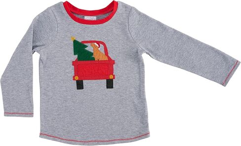 Mud Pie Baby Boys' Holiday Applique Long Sleeve T-Shirt in Saudi Arabia
