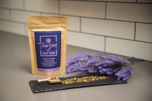 Sleep Sound Lovely Lavender Teazon Loose Leaf Tea | USA Formula | Deep Body Rest Calms Mind and Relaxes Muscles Healing DNA Athletic Workout Recovery | Resealable Bag 20 servings (1.8 oz) in Saudi Arabia