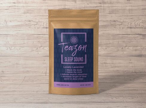 Sleep Sound Lovely Lavender Teazon Loose Leaf Tea | USA Formula | Deep Body Rest Calms Mind and Relaxes Muscles Healing DNA Athletic Workout Recovery | Resealable Bag 20 servings (1.8 oz) in Saudi Arabia