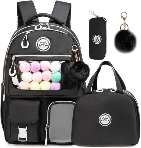 ZBAOGTW Cute Backpack for Girls Aesthetic Backpack School Backpack for Girls Backpack with Lunch Box Back to School Supplies in Saudi Arabia
