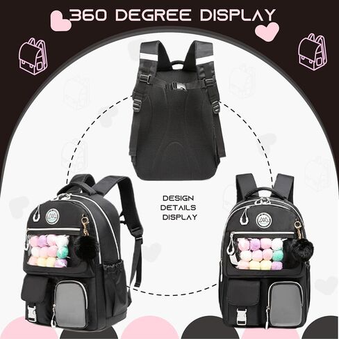 ZBAOGTW Cute Backpack for Girls Aesthetic Backpack School Backpack for Girls Backpack with Lunch Box Back to School Supplies in Saudi Arabia