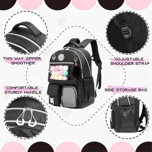 ZBAOGTW Cute Backpack for Girls Aesthetic Backpack School Backpack for Girls Backpack with Lunch Box Back to School Supplies in Saudi Arabia