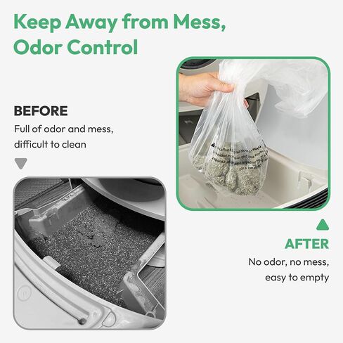AMOGOGOPET Litter Robot Waste Bags Fit for Litter Robot 3 and 4, 50 Pack Liner Bags, Self Cleaning Cat Litter Box Trash bags with 9-11 Gallons of Capacity in Saudi Arabia