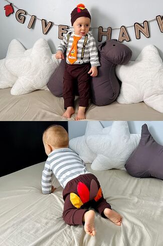 My First Thanksgiving Baby Boy Girl Turkey Outfit Long Sleeve Clothes in Saudi Arabia