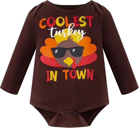 My First Thanksgiving Baby Boy Girl Turkey Outfit Long Sleeve Clothes in Saudi Arabia