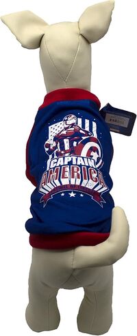 تي شيرت Marvel Comics for Pets Avengers Assemble للكلاب، مقاس X-Large | أفضل تيشيرت كابتن أمريكا باللونين الأزرق والأحمر لجميع الكلاب | منتج مرخص رسميًا من Marvel Comics للحيوانات الأليفة in Saudi Arabia