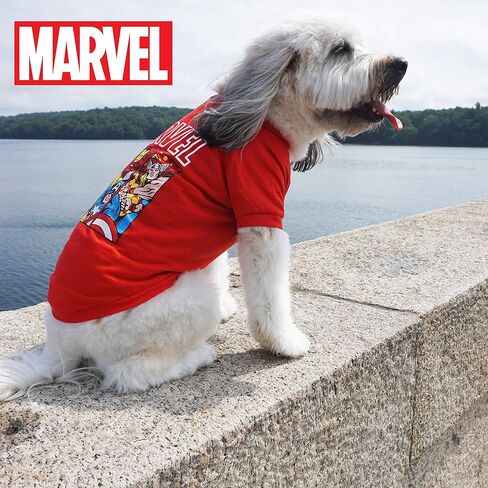 تي شيرت Marvel Comics for Pets Avengers Assemble للكلاب، مقاس X-Large | أفضل تيشيرت كابتن أمريكا باللونين الأزرق والأحمر لجميع الكلاب | منتج مرخص رسميًا من Marvel Comics للحيوانات الأليفة in Saudi Arabia