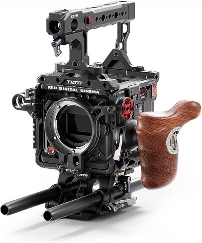 Camera Cage Compatible with RED Komodo-X Basic Kit – Black | Mount Accessories | Foldable TOP Handle | Lens Adapter Support | Wooden Handle | LWS BASEPLATE |TA-T53-A-B in Saudi Arabia
