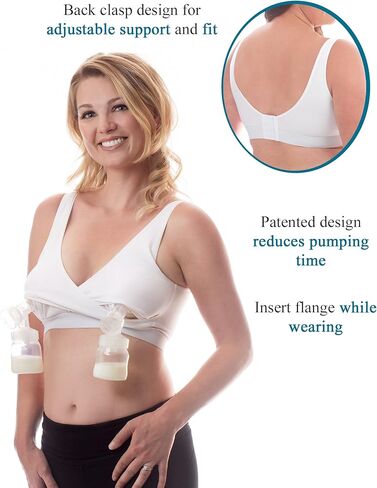 حمالة صدر للرضاعة قابلة للتعديل مع مضخة كلاسيكية بدون استخدام اليدين من رومينا. مثالية لمضخات الرضاعة الطبيعية من سبكترا وميديلا ولانسينو وما إلى ذلك، نود إس in Kuwait