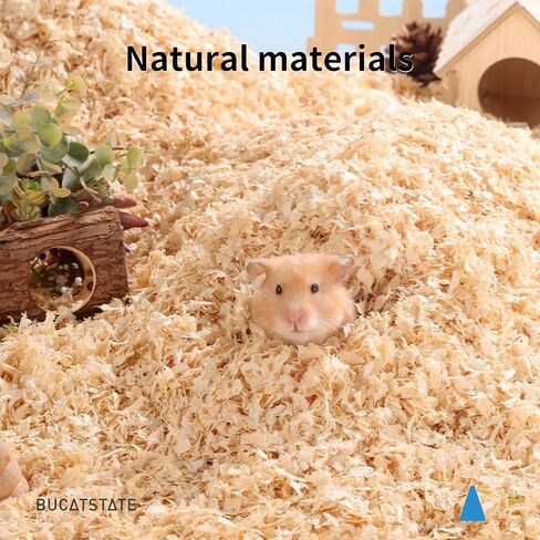 BUCATSTATE Hamster Cork Bedding & Litter Natural Granule 3L Low in Dust & Odor Control for Dwarf Hamster Gerbils Mices and Small Animals (4-8mm) in Kuwait