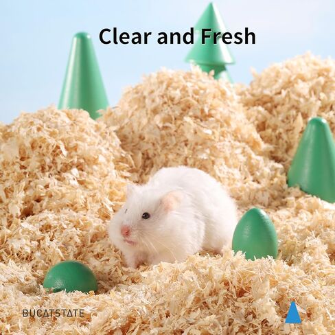 BUCATSTATE Hamster Cork Bedding & Litter Natural Granule 3L Low in Dust & Odor Control for Dwarf Hamster Gerbils Mices and Small Animals (4-8mm) in Kuwait